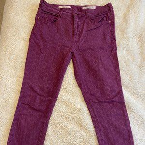 Pilcro purple textured skinny jeans